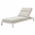 Chaise longue de jardin 200 x 70 cm en aluminium beige à dossier réglable